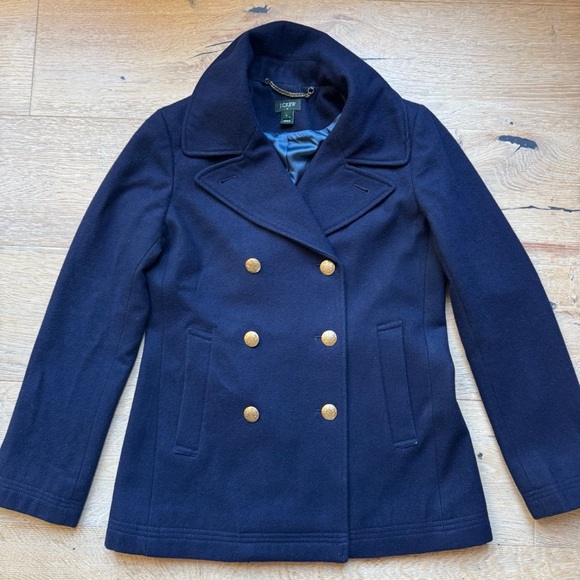 🔥CLASSIC J.CREW 🔥Navy Pea Coat Sz 6 Price Firm! - Picture 5 of 11
